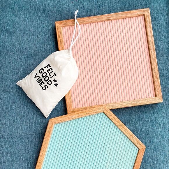 Wooden Letterboards Set of 2 Pink and Light Blue Home Decor - Picture 4 of 10